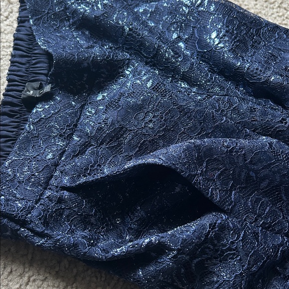 J. Crew Dark Blue Sparkle Lace Trousers - Picture 4 of 6